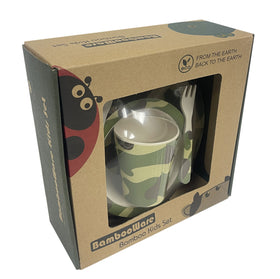 Bamboo Ware Kids Dinner Set – 5-Piece Camo Design