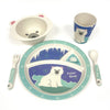 Bamboo Ware Kids Dinner Set – 5-Piece Polar Bear Design
