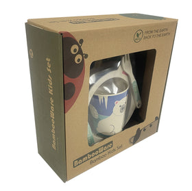 Bamboo Ware Kids Dinner Set – 5-Piece Polar Bear Design