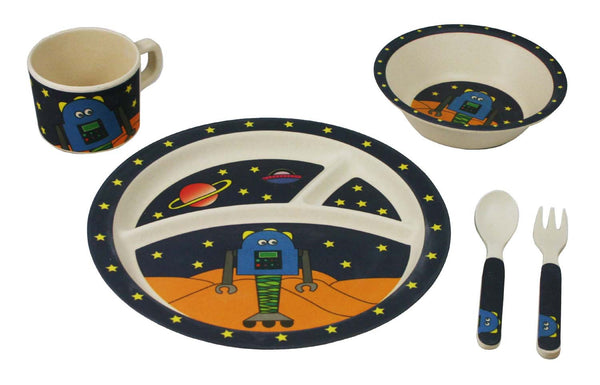 Bamboo Kids Link The Robot Dinnerware Set