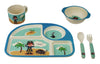 Bamboo Kids 5 Piece Blue Pirate Dinnerware Set