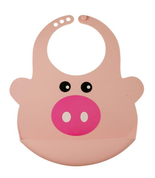 Bamboo Kids Pinky the Pig Silicone Baby Bib